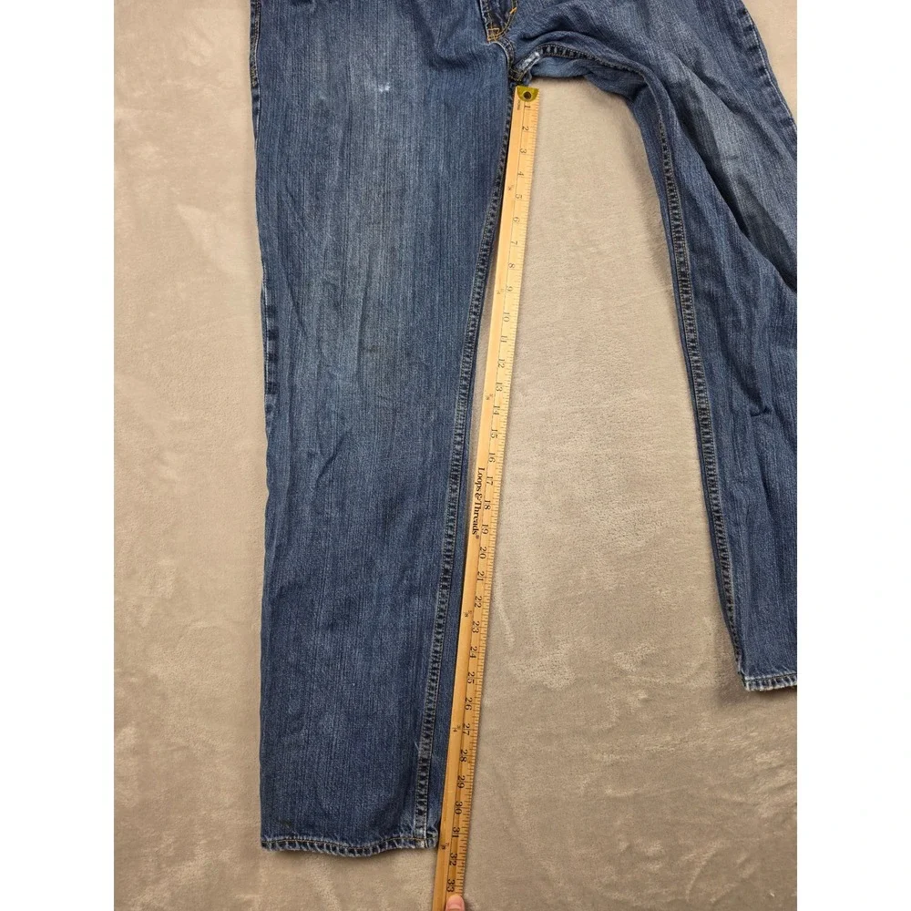 Vintage Quiksilver Quikjean Jeans Mens 36x32 Blue Relaxed Fit Distressed Denim